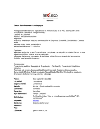 Convocatorias de personal (02 set-10)