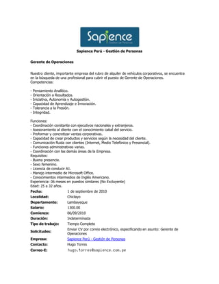 Convocatorias de personal (02 set-10)