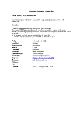 Convocatorias de personal (06 oct-10)