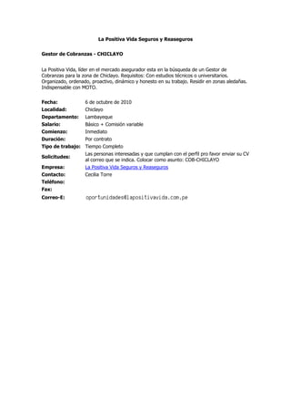 Convocatorias de personal (06 oct-10)