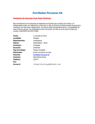 Convocatorias de personal (12 07-10)