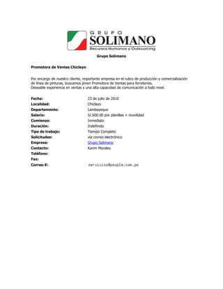 Convocatorias de personal (23 07-10)