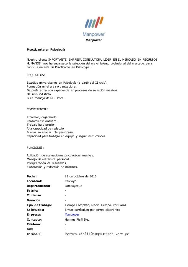 Convocatorias de personal (29 oct-10)