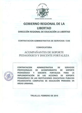 Convocatoria Soporte Pedagogico