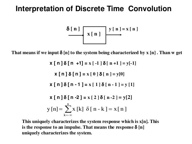 Convolution Discrete And Continuous Time Difference Equaion And Syste