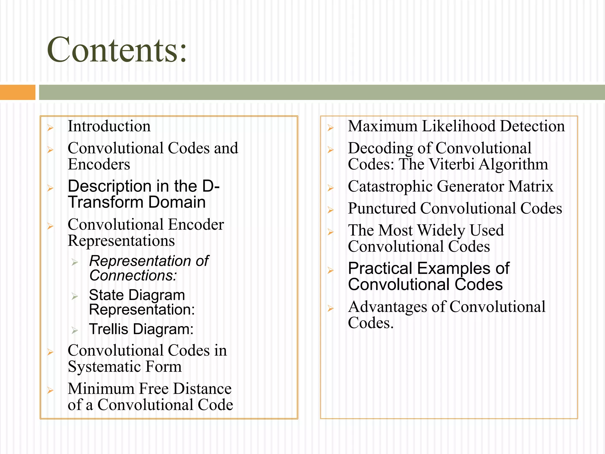 Convolutional codes | PPTX