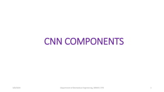 CNN COMPONENTS
3/8/2024 Department of Biomedical Engineering, SRMIST, KTR 1
 