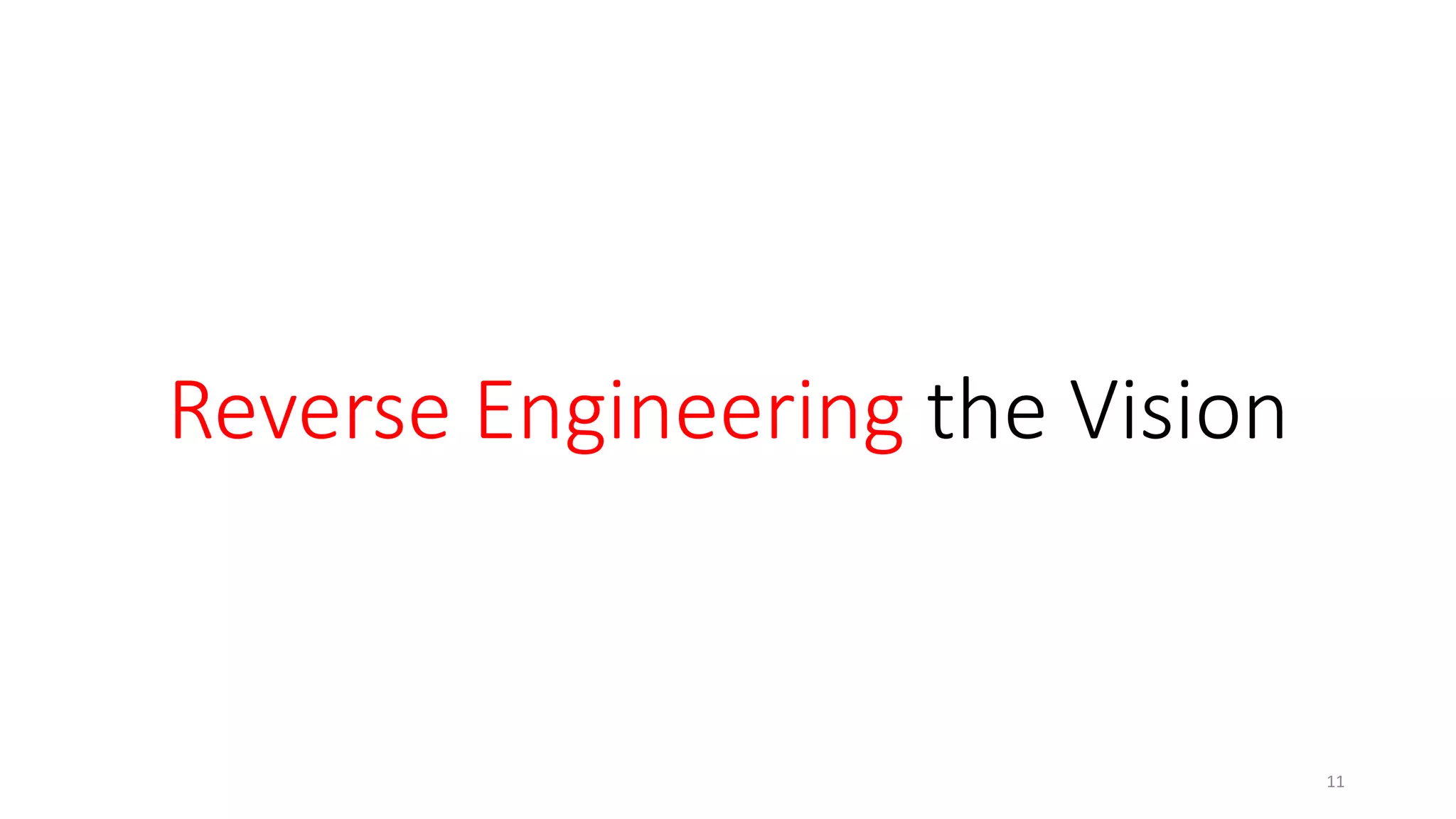 Reverse Engineering the Vision
11
 