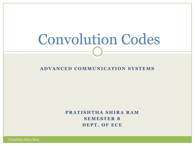 Convolution Codes | PPTX | Programming Languages | Computing