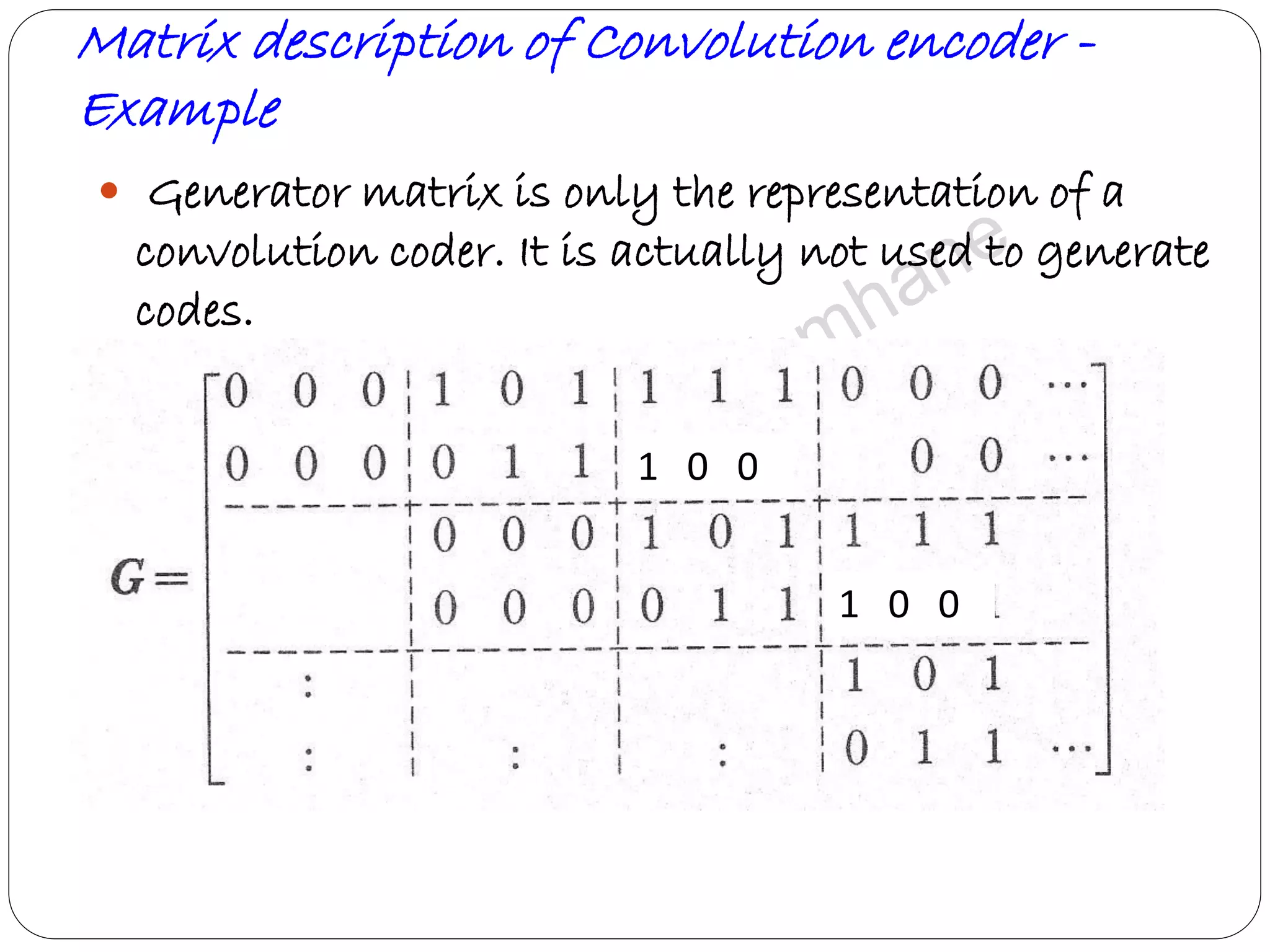 Convolution codes - Coding/Decoding Tree codes and Trellis codes for ...