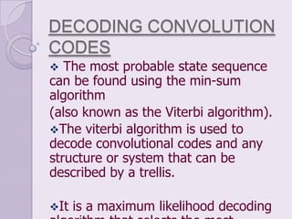 Convolution codes and turbo codes | PPTX
