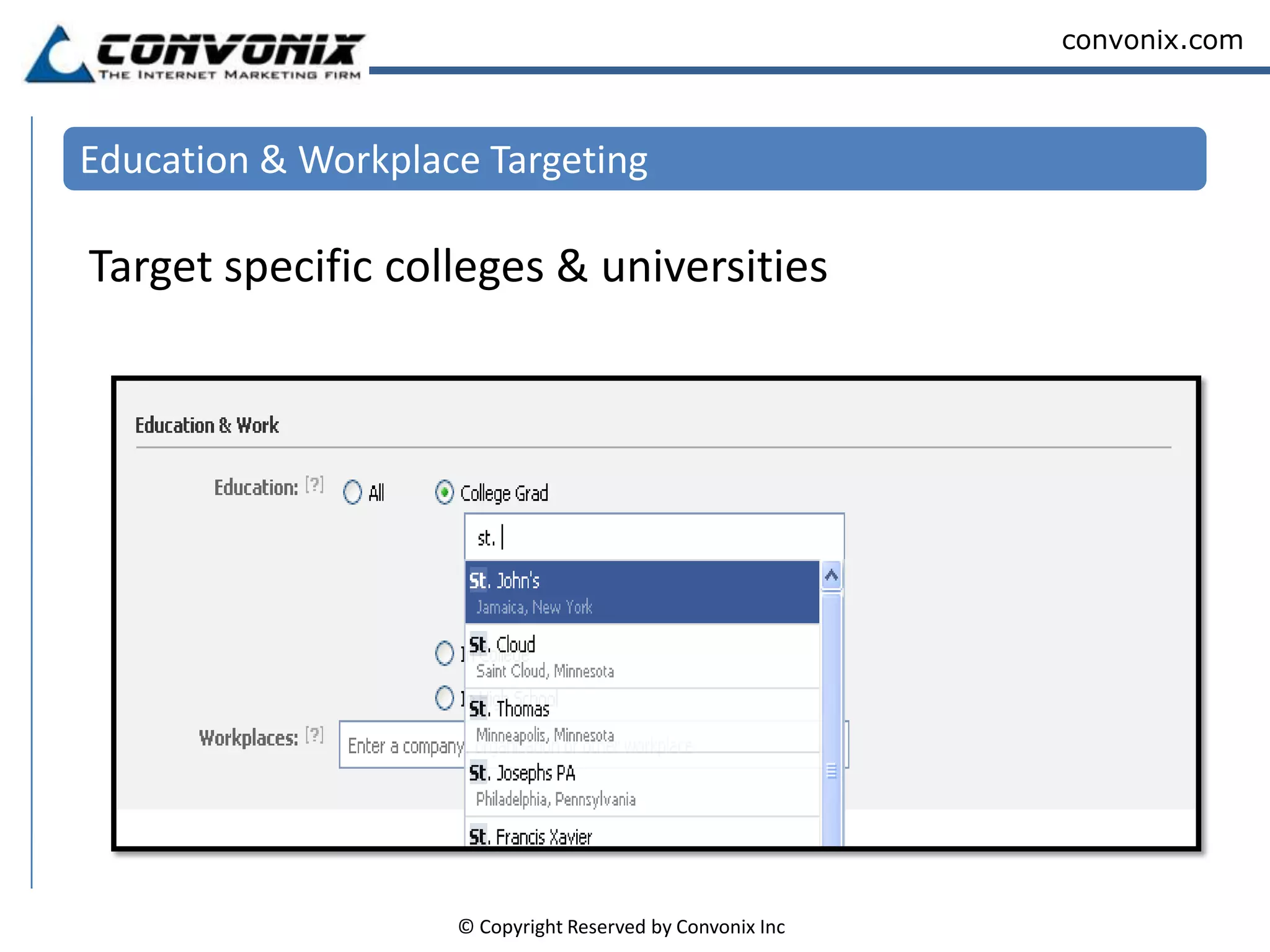 Age TargetingBirth dates are required when people register on Facebook. This is useful for advertisers because you can target people within a particular age range such as 18 - 45 or you may target a specific age such as people who are 21Exact Age Match Targeting