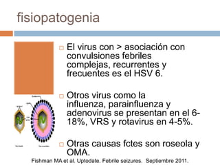 fisiopatogenia

               El virus con > asociación con
                convulsiones febriles
                comple...