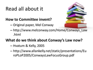 Conways Law & Continuous Delivery Slide 24