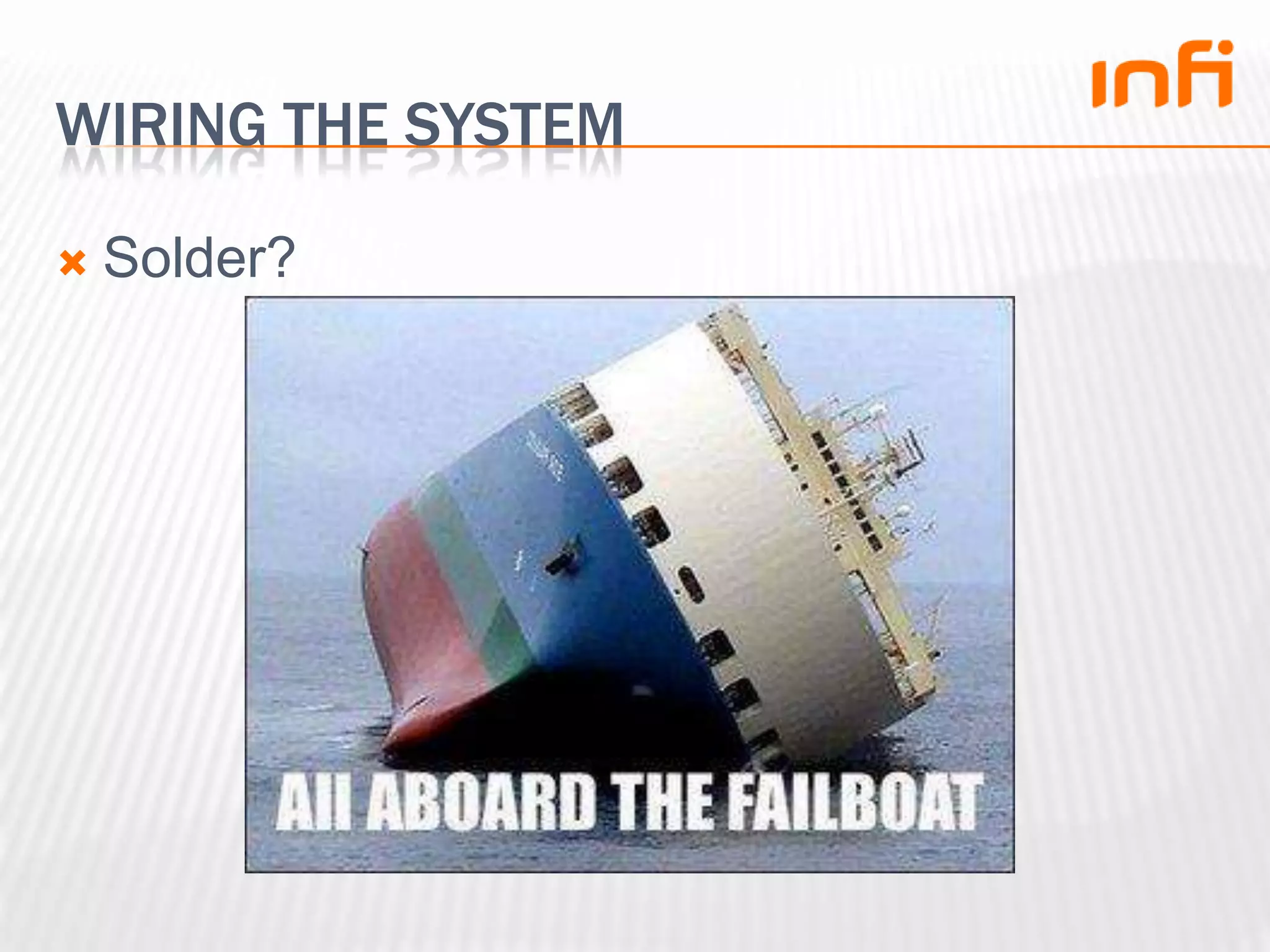 Wiring the systemSolder?