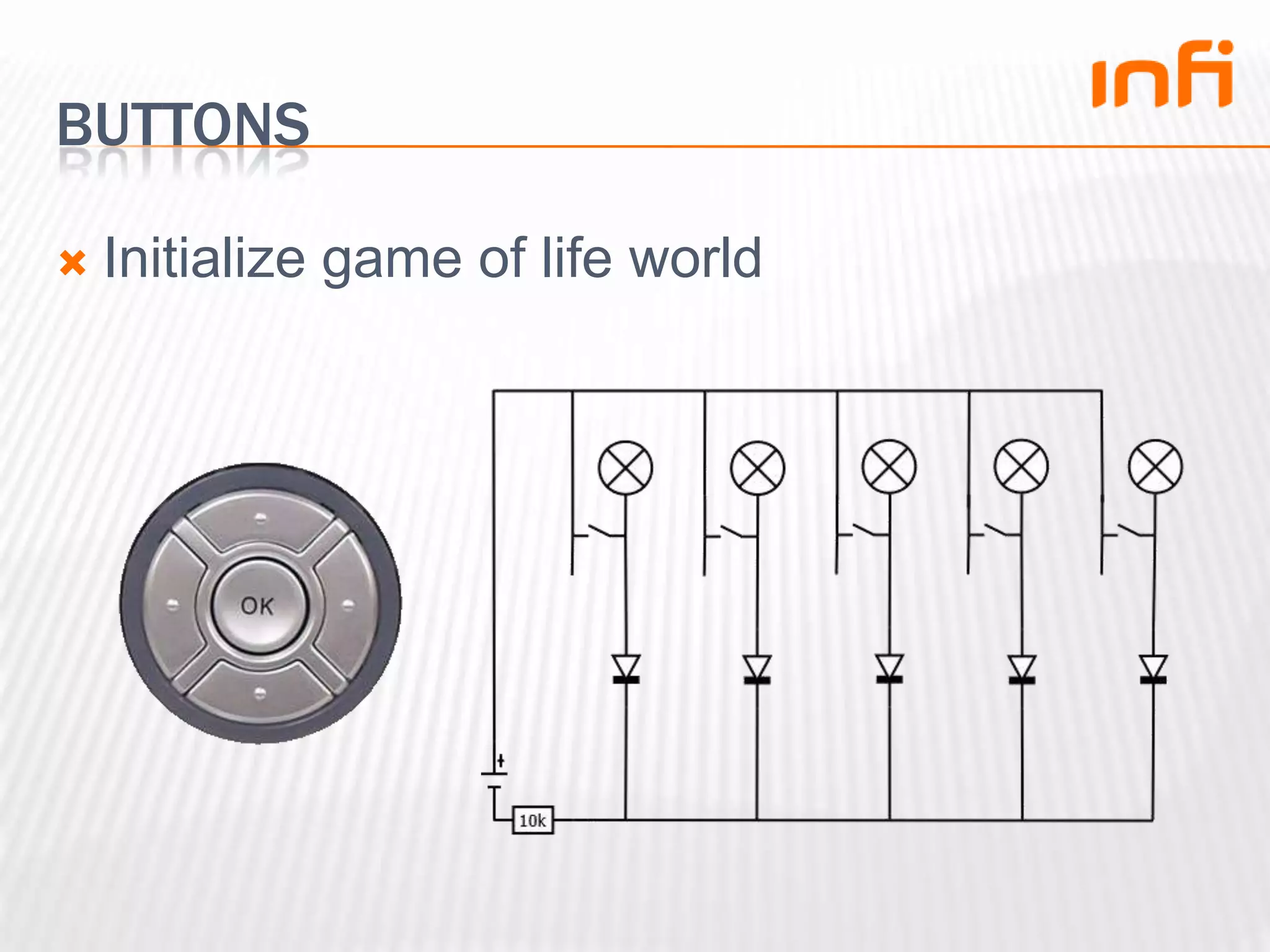 ButtonsInitialize game of life world