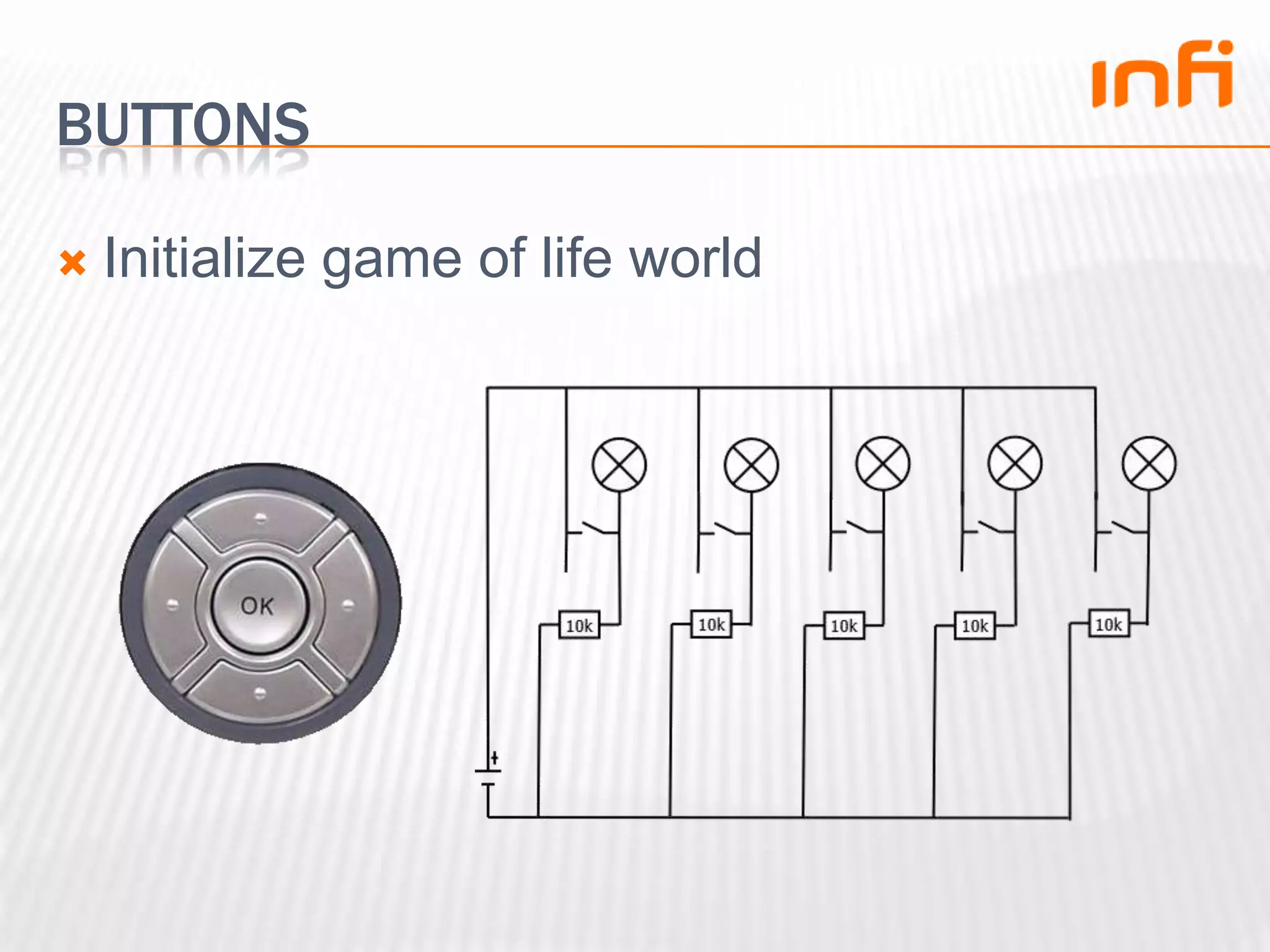 ButtonsInitialize game of life world