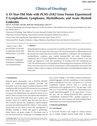 A 43-Year-Old Male with PCM1-JAK2 Gene Fusion Experienced T ...