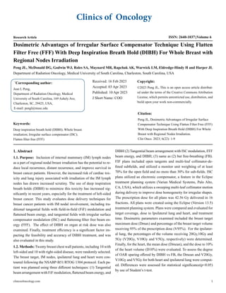 Dosimetric advantages of irregular surface compensator technique using ...