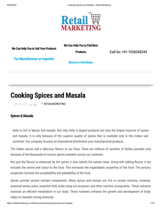 Coocking masala