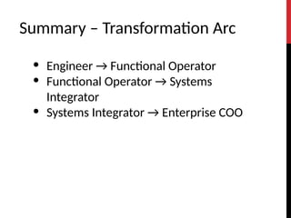 COO Development Plan - High Mix Hardware and Software - Dave Litwiller ...