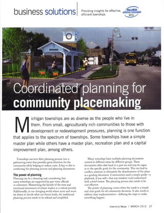 Coodinated planning  & place making