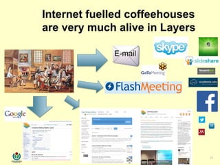 Internet fuelled coffeehouses 
are very much alive in Layers 
15 
 