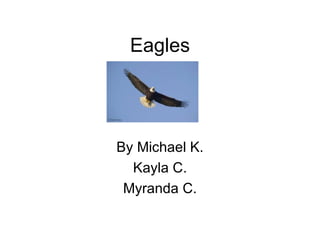 Eagles




By Michael K.
  Kayla C.
 Myranda C.
 
