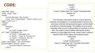Cookbook-1.pptx Html and Css presentation | PPT