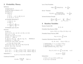Probability and Statistics Cookbook | PDF