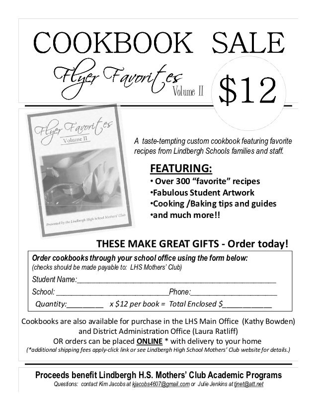 Cookbook Flyer