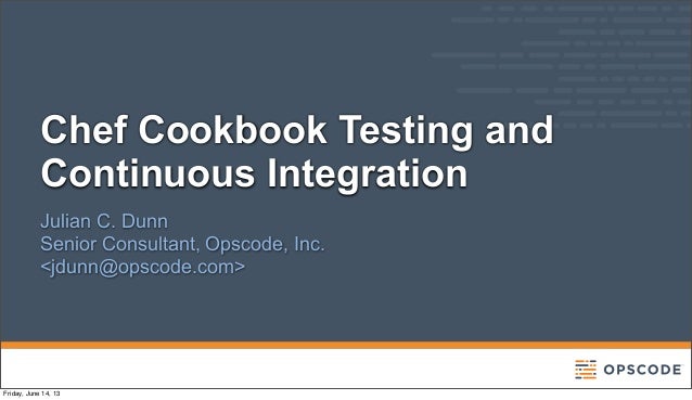 Amy-Beth Ellice who started making cakes at 3 has cookbook ... Chef Cookbook Testing and Continuous Integration