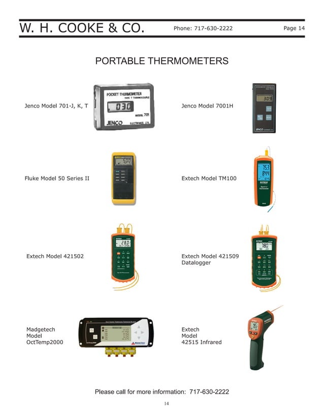 WH Cooke Thermocouple Catalog PDF
