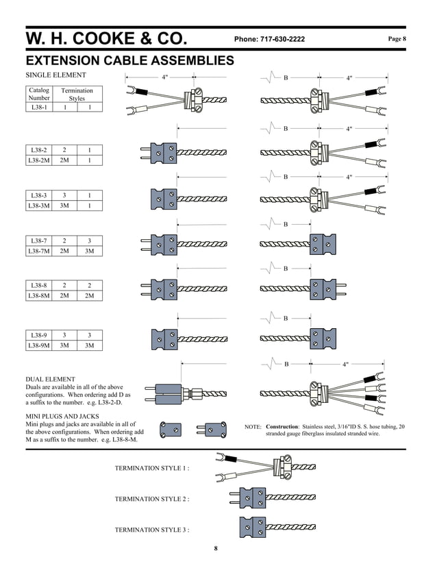 WH Cooke Thermocouple Catalog PDF