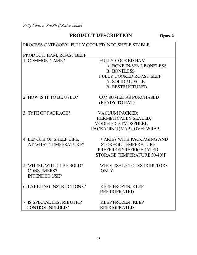 HACCP PLAN - COOKED MEAT-NOT SHELF STABLE