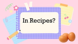 In Recipes?
 