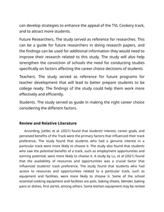 FACTORS INFLUENCING SENIOR HIGH SCHOOL IN CHOOSING TVL | DOCX