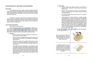 DRAFT DRAFT
Learning Outcome 4: Store Starch and Cereal Dishes
Introduction
Proper storage of food is very crucial in keeping food safe because the
manner and temperature of storage will affect the food’s susceptibility to bacterial
growth, other contaminants, and infestation. Storing food will not improve its quality,
it will only delay the rate of deterioration, and thus, the proper period of storage
should also be observed.
FIFO (First In, First Out) in storing food is very important. Though it is a
long-time method in store-keeping where the first food stored should be the first
food to be out from the storage it is high time to make it a habit or put into practice.
Write the expiry date, date received and date of storage to the food package and
regularly check the expiration date.
How to Store Pasta Noodles
Pasta is stored in airtight containers.
Pasta noodles are usually sold dry at the grocery store, allowing you to
store them with other staples in your pantry. Dry noodles have a long storage life
when properly packaged. Improper storage causes the pasta to become moist,
which leads to mildew. Even without moisture, pasta can become stale if it’s not
stored correctly. Proper storage ensures your pasta to always taste its best.
1. Dry Pasta
• Remove the pasta from the store packaging if the noodles come in
a box or other non-airtight container.
• Place the noodles in a sealable plastic bag or other container that
closes tightly. For long noodles, such as spaghetti, use a tall plastic
storage container.
• Seal the bag or screw the lid on tightly. Store the pasta in a cool,
dry place. Dry pasta stores indefinitely, but should be used within
two years to prevent loss of flavor. Store dried egg noodles for up
to six months.
• Dried pasta need not to be refrigerated. It can be stored on the shelf
in an airtight container in a dry area that is not exposed to extreme
temperature. Dried pasta can be stored indefinitely and still be safe
to eat but the USDA recommends storing dried pasta for no more
than two years to obtain the best quality. Some manufacturers will
stamp their packages with a “best if used by” date, which indicates
that the flavor, color and nutritional value may be affected if used
beyond that date.
2. Cooked Pasta
• Pour the noodles into a colander. Allow as much moisture as
possible to drain. Noodles left in standing water become overly
soft and mushy.
• Sprinkle 1 tsp. salad oil over the noodles. Toss the pasta so the
noodles are evenly coated in the oil. Salad oil prevents the pasta
from sticking together.
• Place the pasta in a tight-sealed container. Store in the refrigerator
for three to five days.
• Cooked pasta can be stored unsauced in an airtight container
and refrigerated for 4 or 5 days. The sauce should be refrigerated
separate from the pasta and can be stored for 6 or 7 days. This
prevents the pasta from soaking up too much flavor and oil from the
sauce, which causes the taste of the pasta to be drowned out. If the
pasta is stored together with the sauce, it should be eaten within 1
or 2 days to limit the amount of sauce that is absorbed. If cooked
pasta is not going to be used within the suggested time period,
it should be frozen and then it can be stored for approximately 3
months. Frozen cooked pasta should be thawed in the refrigerator
and not on the kitchen counter.
To store, cook the pasta as you normally would and then rinse with cold water
and allow it to drain well.
Add a small amount of olive oil or
butter to help prevent the pasta from
clumping together while it is stored.
Use only enough oil or butter to
lightly coat the pasta.
To refrigerate, place the pasta in
an airtight plastic bag or an airtight
containerandplaceintherefrigerator.
To freeze, place in an airtight plastic
freezer bag and press out as much
excess air as possible and place in
the freezer.
114 115
 