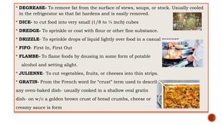 cookery chapter 1 all about cookery and foods | PPTX