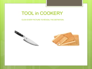 Cookery Grade 9 Tools and Equipment used