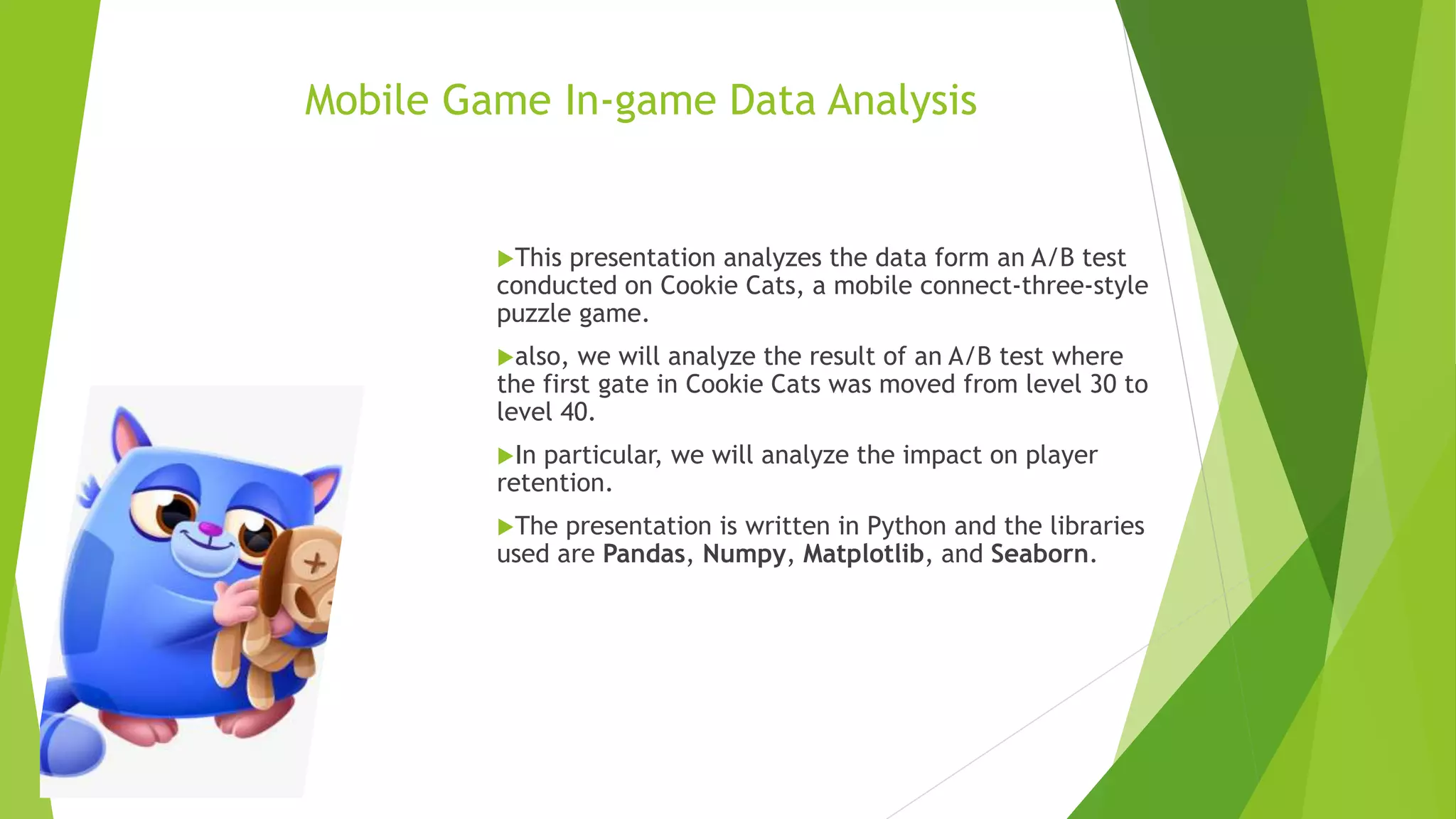 Cookie cats game analysis | PPTX