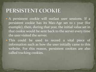 Persistent Cookies Examples Cookie replay attack unit wise presentation | PDF