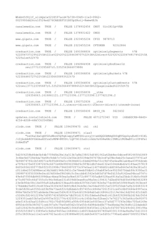 Whkb45f8jlf_sliAQ&1e5218597acd47b738-09d5-11e3-9962-
0025900dd24c&1f524ed276CAESEF5Y1BfOpZRutj-Rwmw4EJk
casalemedia.com TRUE / FALSE 1378932456 CMST Uin1R1Ip+VEA
casalemedia.com TRUE / FALSE 1378931422 CMDD
www.gigats.com TRUE / FALSE 2323455234 CFID 9878713
www.gigats.com TRUE / FALSE 2323455234 CFTOKEN 92312866
credoaction.com TRUE / FALSE 1693344836 optimizelySegments %7B
%22204737129%22%3A%22ie%22%2C%22204638707%22%3A%22direct%22%2C%22204748174%22%3A
%22false%22%7D
credoaction.com TRUE / FALSE 1692846938 optimizelyEndUserId
oeu1377123395687r0.5352563664979886
credoaction.com TRUE / FALSE 1693344836 optimizelyBuckets %7B
%22306483727%22%3A%22306430893%22%7D
credoaction.com TRUE / FALSE 1693344836 optimizelyCustomEvents %7B
%22oeu1377123395687r0.5352563664979886%22%3A%5B%22pageloaded%22%5D%7D
credoaction.com TRUE / FALSE 1441056836 __utma
126356063.1616841121.1377123396.1377123396.1377621294.2
credoaction.com TRUE / FALSE 1393752836 __utmz
126356063.1377123396.1.1.utmcsr=(direct)|utmccn=(direct)|utmcmd=(none)
credoaction.com TRUE / FALSE 1393540436 AKID_CA 3423432
updates.installshield.com TRUE / FALSE 4071272343 UID {6EABDC8B-8A4D-
4C54-A5D8-48A7C6354FBA}
rlcdn.com TRUE / FALSE 1394399470 ck1 ck1
rlcdn.com TRUE / FALSE 1394399471 rlas3
"nsO4a1kw1qXfGSuNboG5Q9qkiwpyfaMTZHluzryjttebXQGOkMdqDOSqBVGqzkyuBuNI+41XL
/i0jbobbROVIAGkaXOCvxZrMPW+M9VDt/1QP7H1IZuG1crAdz9z0G8w6NclYNKL2JRUBwBYlclVF4Fel
2oXmdTd"
rlcdn.com TRUE / FALSE 1394399471 rtn1
5d2ff4258b86de5bfdb7709d5b28e16a513b7a8b238f15df481f62a42bb8ec0dbce8581445fd1849
3c4be5b0724e4da74e48c9cbb7c7c0212e56e1b5039de547670b3cd7a09bc6eb25c3aea0379761af
5b948747f6c2b548071efb95d449efcc9438d401cfddd2894e72cc9d745e4ea8b1ab4ba43f56dceb
a797b1670e0f338726f6c6671b80b99092296bf6c9f9b1d8254ed132a0334d4dbd2e5189ae257819
86056934100f77fb0ff1053998c79665997ff73c97e0aa114f748d02cdd0540a8643e5428a381a51
c011d6e25f3d98beca14b3dd01948c9451c5e74eebf0db61c56ab85e5ce952f4070dab99c9390ac5
18088743f503068efecd19d546ef863d6c5cfeccbb41562e5d65d7d78efd15fa9142ea04bca0747c
49e4d7f958db8603996bac4beaf83ea5a9be53072c887730fadb8328aa4914a5a25bdc314b0cf6d9
e75c80760c46d7355c0c96c9d6ae231d539d60eae8ca98a5ec1f94317d2bdf6f6dffe499b0463289
23e0b90dc58c14e09fa81b8adb4253baa40cd6e42976415d5782e9a77dc683e53f8694a81563bcef
178dddb25e8519cdf3fea363fd34f3b8fc8b634cb9e13e20da459515af10f0250eb7afb326483319
91de5828ca63592cd33bf8e73ae6f2c0d6dab2c857405cc4846e7261f121ca65c6b05444e4997aca
886e7bbfeff9f1abdeda39ecae25d9c8163fa4cb539cb8ab5ab16864c2fc19e34e14d20414fc2dd5
c52d9cfd14412299a7df857424fd063e7dbf91d13195cfdeba6d9ed1c412b4f292860b2d19dcf454
12f4351aab53b5a62e99f5e3f21776c4325091cc4c140dc9ac02bae2c7e76227c343a44cc0e95975
a6ef143cd3aa51fd9ccc782c70d59fd981a958c0954d41e9303ecc37a0df777f45e38bc705a4169e
6892dc045b38f9271ceb347a9c79a45e83d2c5fa650c6d98dcbd0b779ad6eda29e36d8c122dabdd3
1a0126429c9cd60b5120f65346669ad821f4645d4003645f0e11242a3cfd700740249c06139fc99a
655f25f3847133895e5c9dfef9455ec16848d1c1d0053bdcbf4578f0e8330133fdafbd9a72d11010
2f5c38f69ca111e2ca467923acd1c1283888e80181dd4fe45f71efd93c7790ad1abb6758f05199e5
 