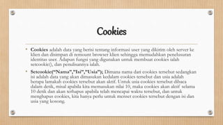 Cookie and session | PPTX