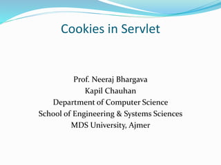 Servlet Cookie Simple Example Cookies in servlet | PPT
