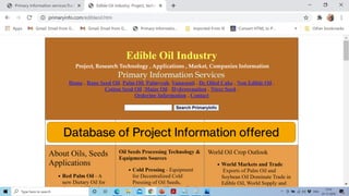Database of Project Information offered
 