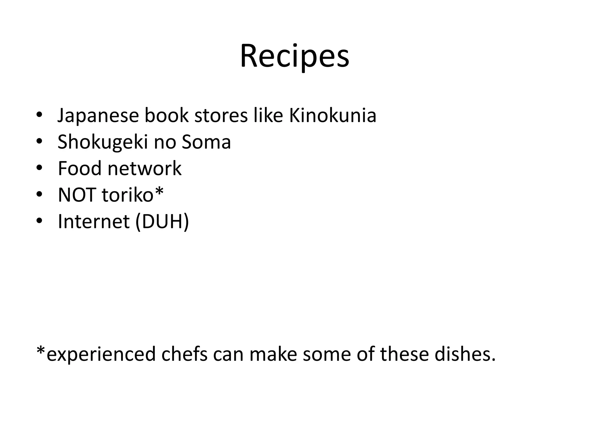 Cooking In Anime 2015 Version PPT cooking-in-anime-2015-version-ppt