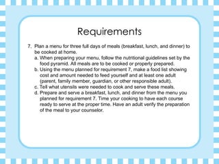 Scout First Class Cooking Work Sheet.pdf Cooking Merit Badge for scouts in troops .ppt