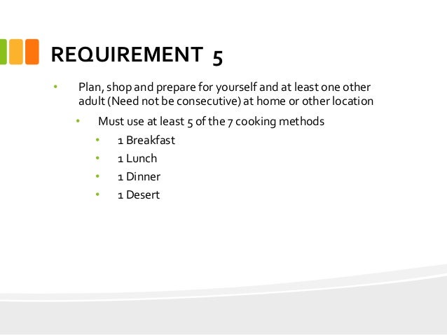 cooking merit badge worksheet answers