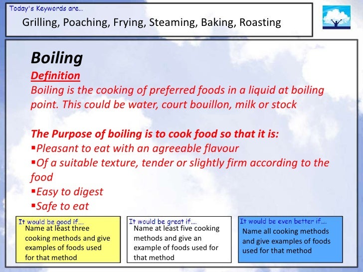 Cooking methods